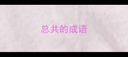 总共的成语
