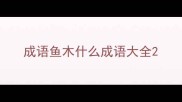 成语鱼木什么成语大全