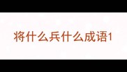 将什么兵什么成语