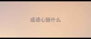 成语心肠什么